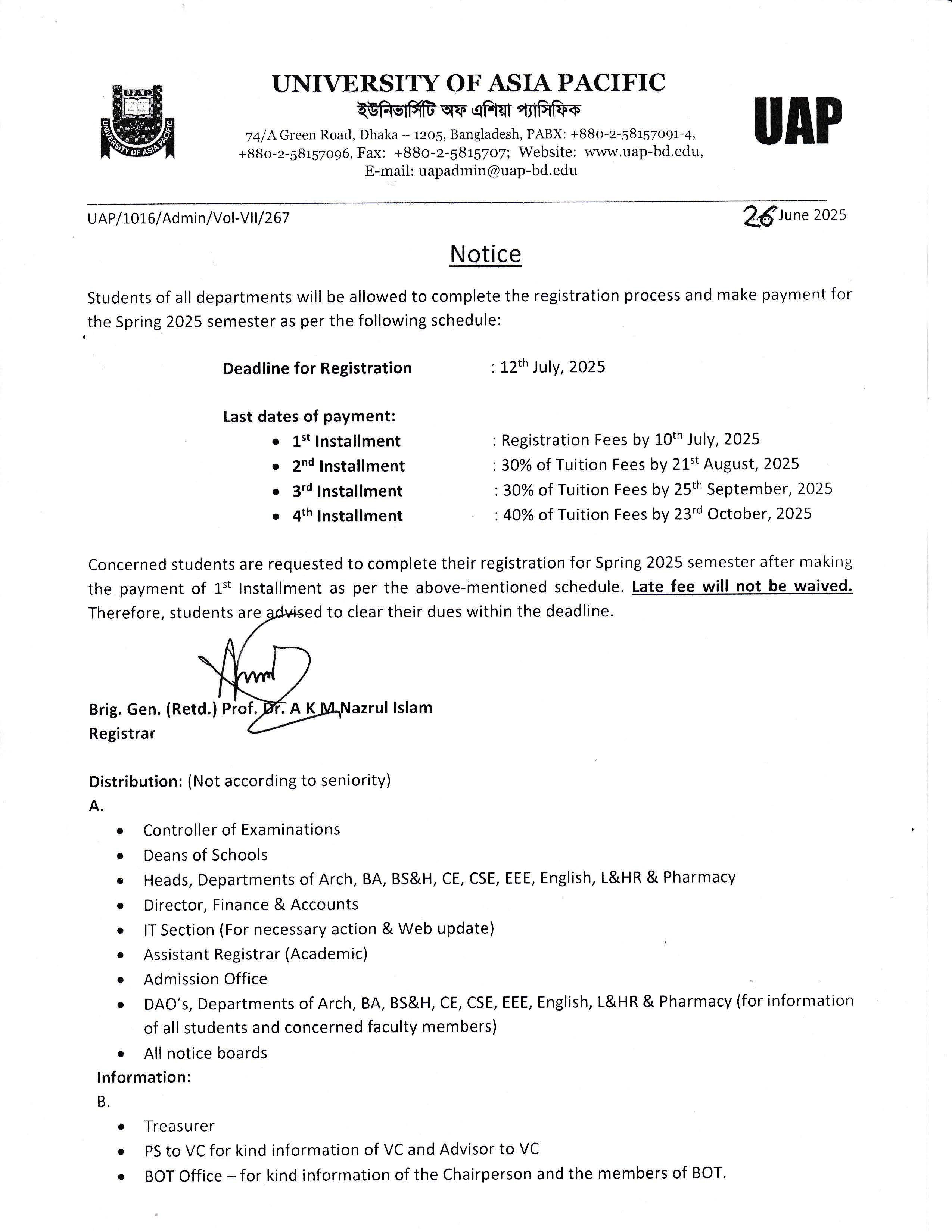 Admin Notice